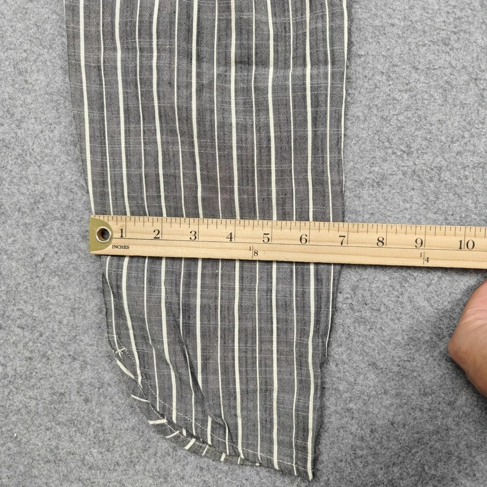 Marine Layer Pants Mens Small Gray Linen Lyocell Striped Jogger Elastic‎ Waist